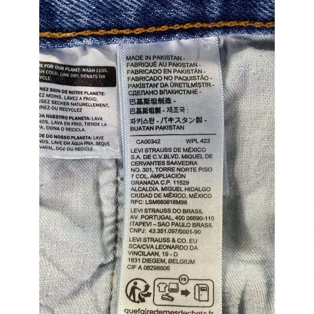 Levis‎ 501 Jeans Mens 40x30 Blue Med Wash Denim Button Fly Straight 100% Cotton